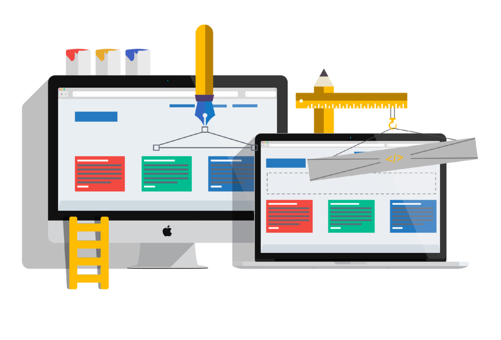 A group of designers and developers collaborating on a website design project, utilizing website design patterns to create a consistent and user-friendly interface.