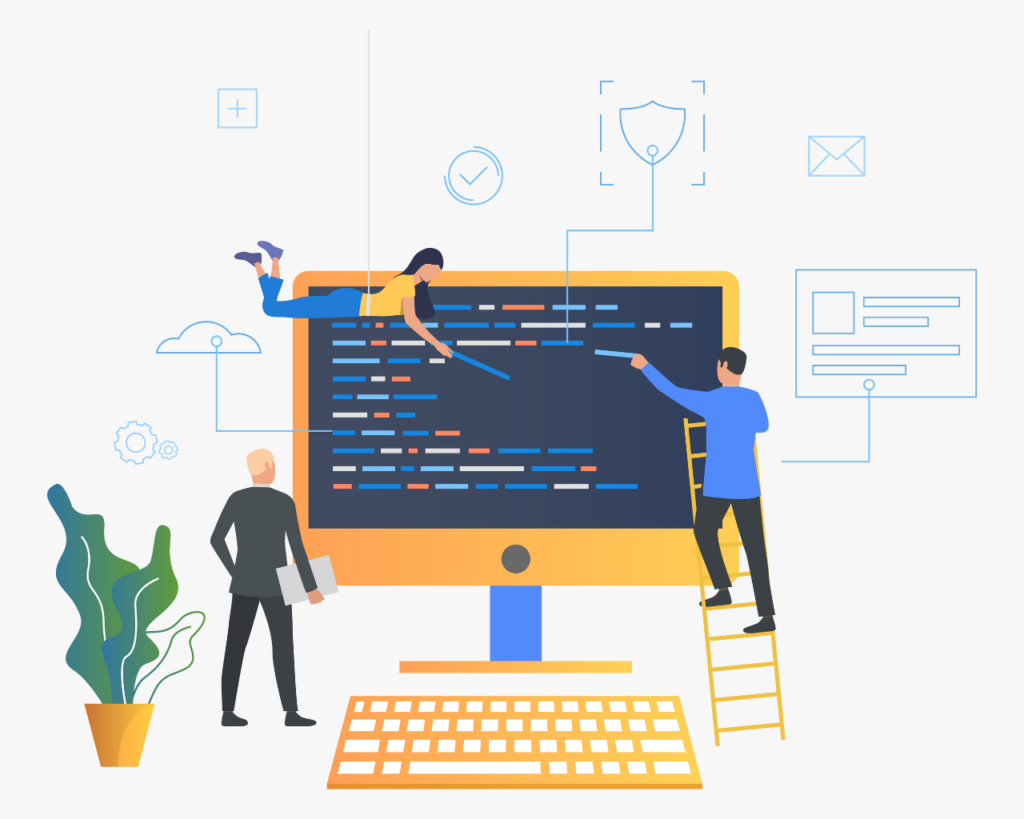 A smartphone and a laptop displaying the same website with different layouts. A smartphone and a laptop displaying the same website with different layouts.
